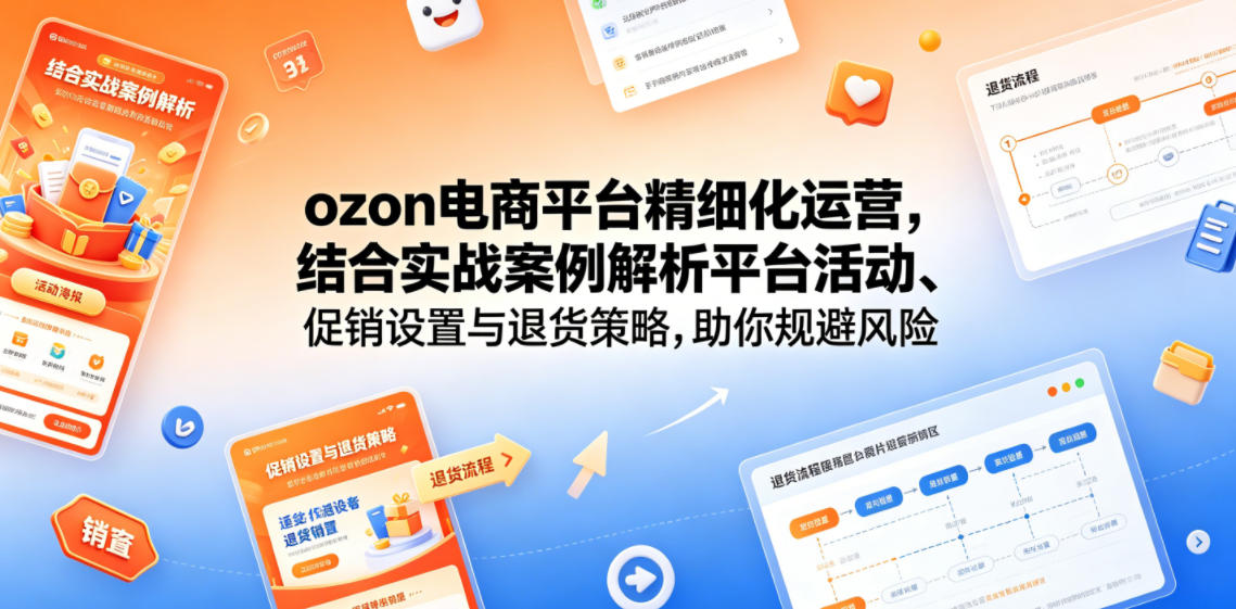 ozon电商平台精细化运营，结合实战案例解析平台活动、促销设置与退货策略，助你规避风险、提升销量-小艾项目网