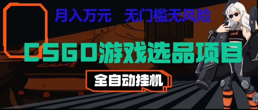CSGO游戏自动扫货项目，全自动运行，月入1W，无风险，长期稳定可以做【揭秘】-小艾项目网