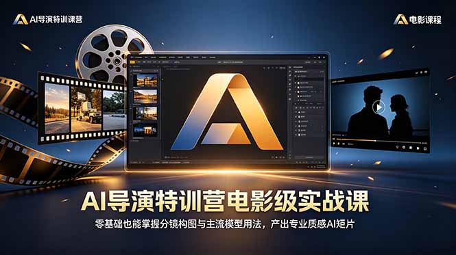 AI导演特训营电影级实战课，零基础也能掌握分镜构图与主流模型用法，产出专业质感AI短片-小艾项目网