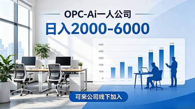 2026创业新风口—OPC一人公司模式震撼首发！日收益2000-6000+，项目绿色长久，安全稳健，合...-小艾项目网