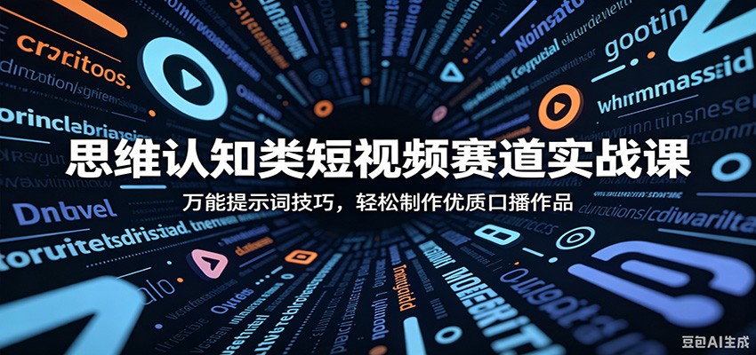 思维认知类短视频赛道实战课:万能提示词技巧,轻松制作优质口播作品-小艾项目网