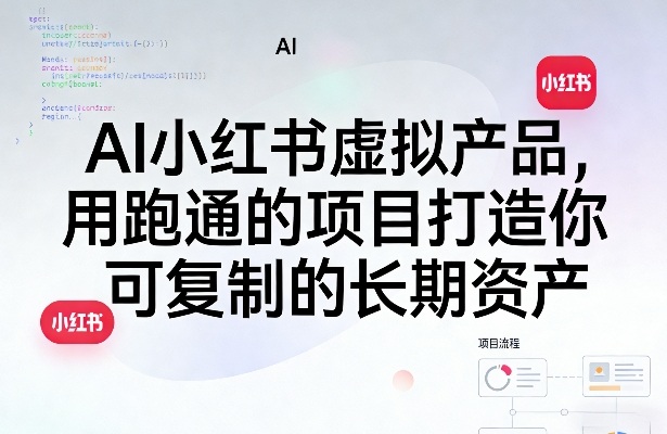 AI小红书虚拟产品，用跑通的项目打造你可复制的长期资产(更新)-小艾项目网