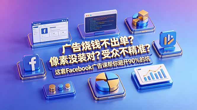 广告烧钱不出单？像素没装对？受众不精准？这套Facebook广告课帮你避开90%的坑-原创双语字幕-小艾项目网