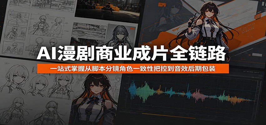 AI漫剧商业成片全链路：一站式掌握从脚本分镜角色一致性把控到音效后期包装-小艾项目网