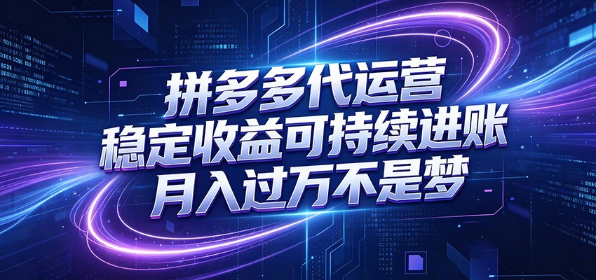 拼多多代运营，小白也能轻松月入过万，真实运营数据可查，全托管代运营-小艾项目网