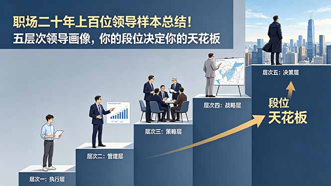付费文章：职场二十年上百位领导样本总结！五层次领导画像，你的段位决定你的天花板-小艾项目网