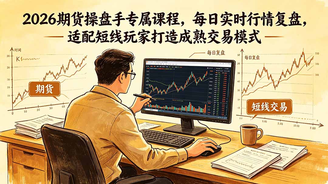 2026期货操盘手专属课程-更新6月,每日实时行情复盘,适配短线玩家打造成熟交易模式-小艾项目网