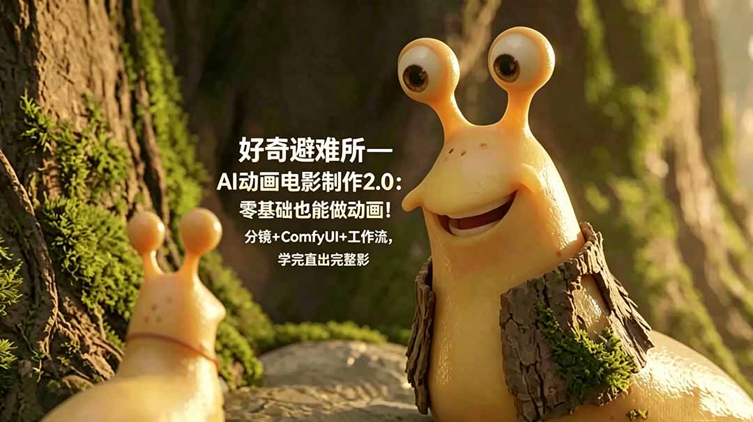 好奇避难所—AI动画电影制作2.0：零基础也能做动画！分镜+ComfyUI+工作流，学完直出完整影片-小艾项目网