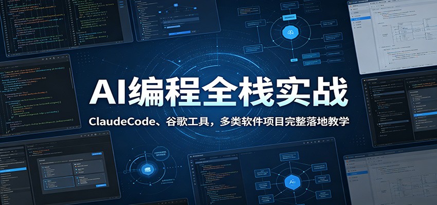 AI编程全栈实战:ClaudeCode、谷歌工具,多类软件项目完整落地教学-小艾项目网