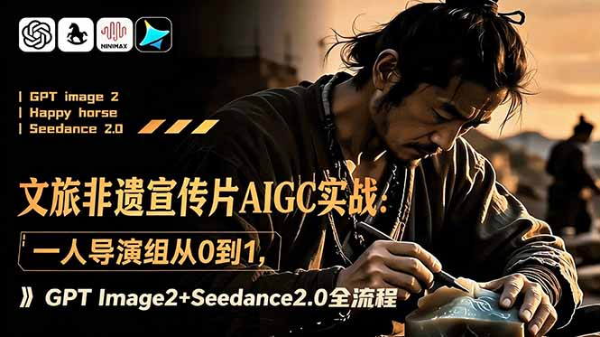 文旅非遗宣传片AIGC实战：一人导演组从0到1，GPT Image2+Seedance2.0全流程-小艾项目网
