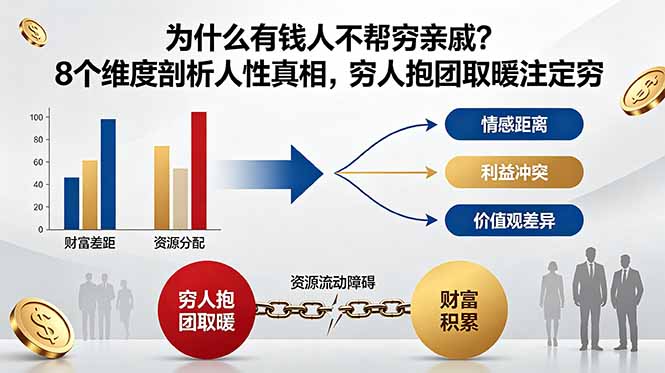 付费文章：为什么有钱人不帮穷亲戚？8个维度剖析人性真相，穷人抱团取暖注定穷-小艾项目网