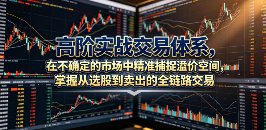 高阶实战交易体系，在不确定的市场中精准捕捉溢价空间，掌握从选股到卖出的全链路交易心法(更新6月)-小艾项目网