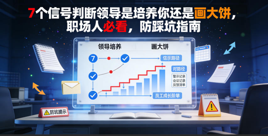 付费文章:7个信号判断领导是培养你还是画大饼,职场人必看,防踩坑指南-小艾项目网