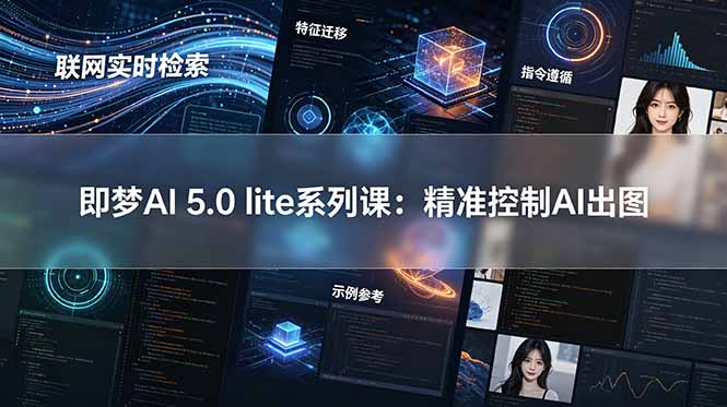 即梦AI 5.0 lite实战课：联网实时检索+特征迁移+指令遵循+示例参考，精准控制AI出图-小艾项目网