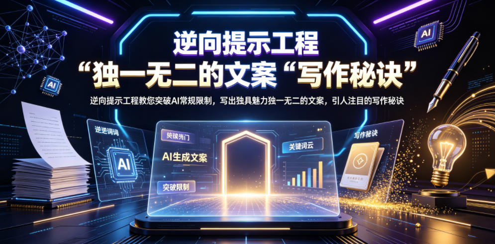 逆向提示工程教您突破AI常规限制,写出独具魅力独一无二的文案,引人注目的写作秘诀【原创双语字幕】-小艾项目网