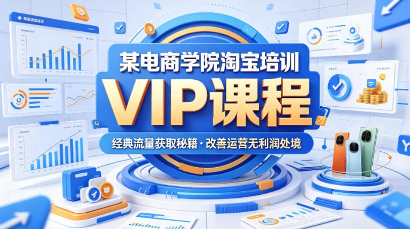 某电商学院淘宝培训VIP课程,各种经典有用的流量获取秘籍,改善运营产品没利润的处境(2026年6月)-小艾项目网
