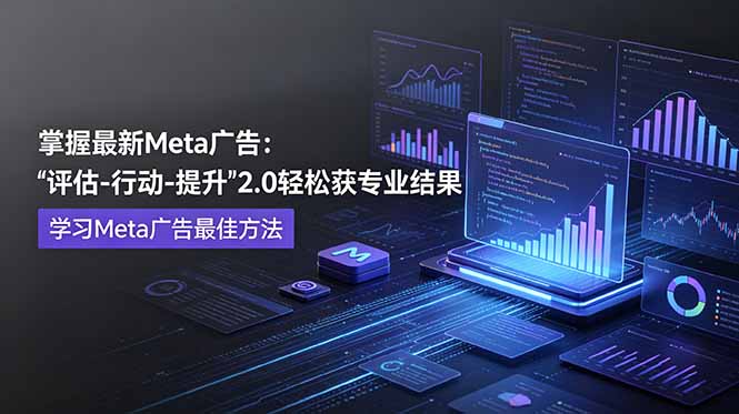 掌握最新的Meta广告，通过“评估-行动-提升”2.0版本轻松获得专业级结果。学习目前学习Meta广告的最佳方法-小艾项目网