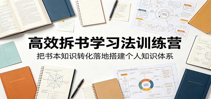 高效拆书学习法训练营,把书本知识转化落地搭建个人知识体系-小艾项目网