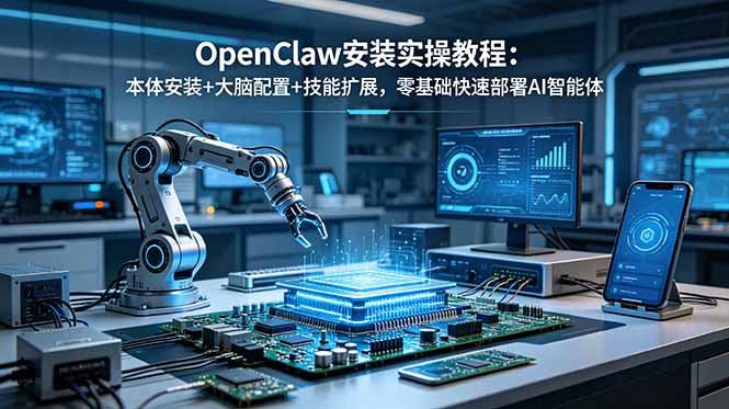 OpenClaw安装实操教程:本体安装+大脑配置+技能扩展,零基础快速部署AI智能体-小艾项目网