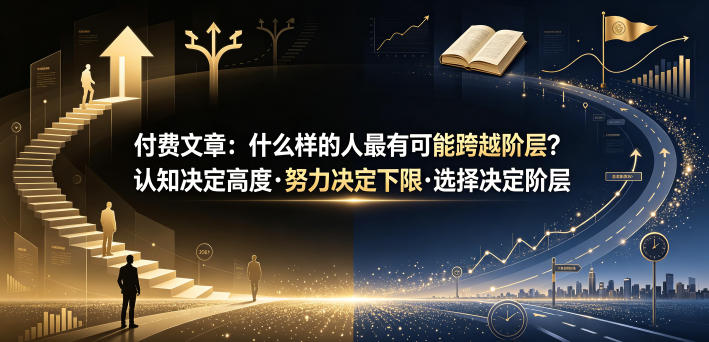 付费文章:什么样的人最有可能跨越阶层?认知决定高度·努力决定下限·选择决定阶层-小艾项目网