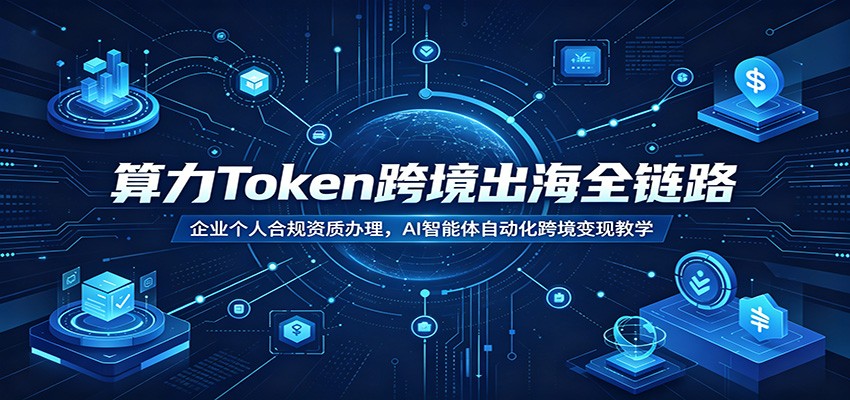 算力Token跨境出海全链路：企业个人合规资质办理，AI智能体自动化跨境变现教学-小艾项目网
