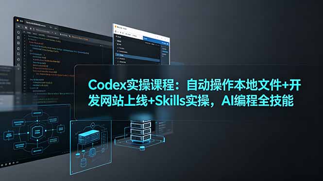 Codex实操课程：自动操作本地文件+开发网站上线+Skills实操，AI编程全技能-小艾项目网