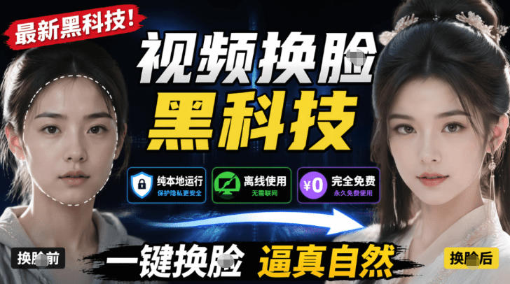 AI人工智能如此夸张？一键视频换Lian黑科技，纯本地离线运行，本地视频换Lian娱乐工具，AI FaceSwap-小艾项目网