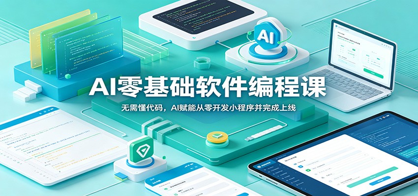 AI零基础软件编程课:无需懂代码,AI赋能从零开发小程序并完成上线-小艾项目网