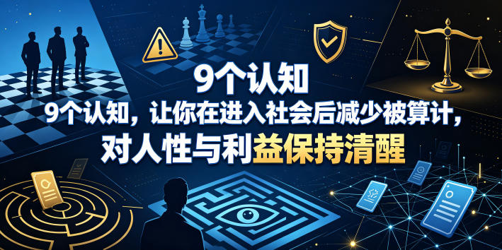 付费文章：9个认知，让你在进入社会后减少被算计，对人性与利益保持清醒-小艾项目网