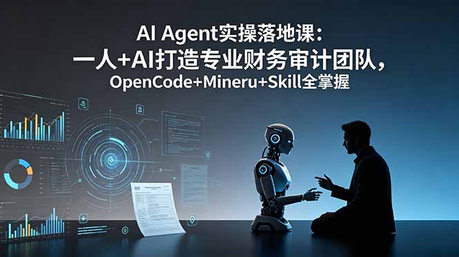 AI Agent实操落地课：一人+AI打造专业财务审计团队，OpenCode+Mineru+Skill全掌握-小艾项目网