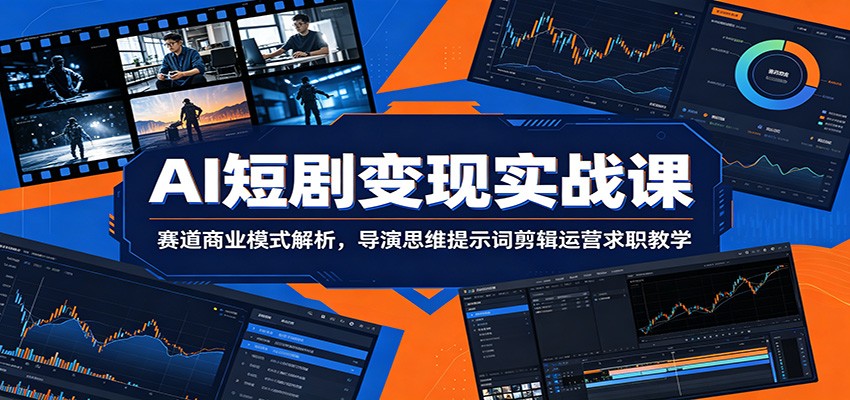 图片[1]-AI短剧变现实战课：赛道商业模式解析，导演思维提示词剪辑运营求职教学-小艾项目网