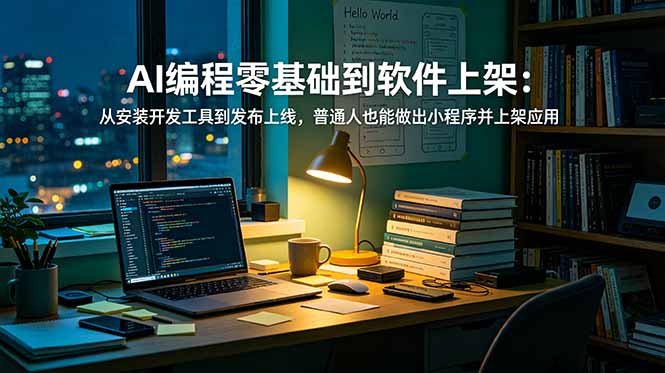 AI编程零基础到软件上架：从安装开发工具到发布上线，普通人也能做出小程序并上架应用商店-小艾项目网
