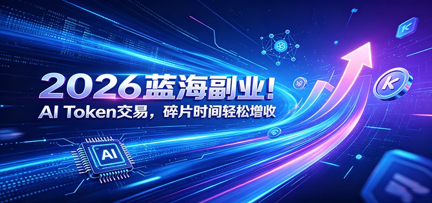 2026蓝海副业！AI Token交易，碎片时间轻松增收-小艾项目网