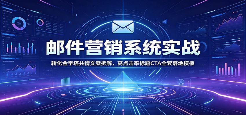 邮件营销系统实战：转化金字塔共情文案拆解，高点击率标题CTA全套落地模板-小艾项目网