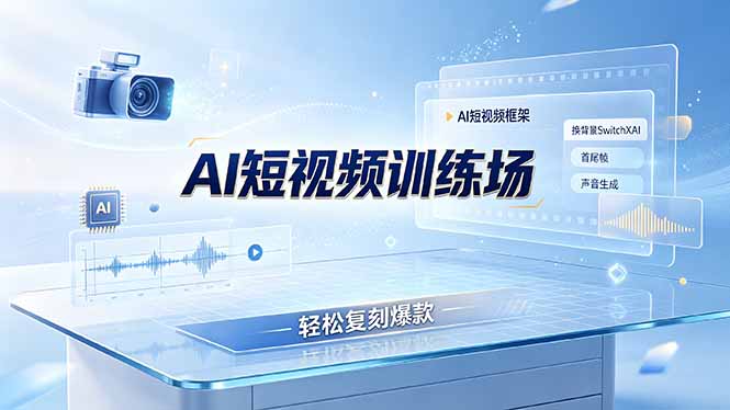 老陈AI短视频训练场:AI短视频框架+换背景SwitchXAI+首尾帧+声音生成,轻松复刻爆款-小艾项目网
