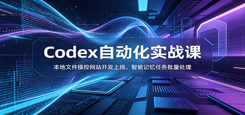 Codex自动化实战课：本地文件操控网站开发上线，智能记忆任务批量处理-小艾项目网