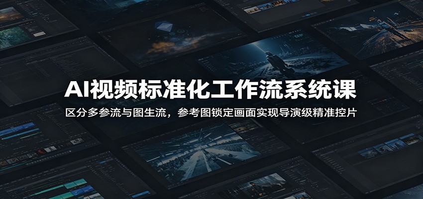 AI视频标准化工作流系统课:区分多参流与图生流,参考图锁定画面实现导演级精准控片-小艾项目网