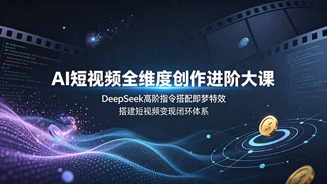 AI短视频全维度创作进阶大课，DeepSeek高阶指令搭配即梦特效，搭建短视频变现闭环体系-小艾项目网