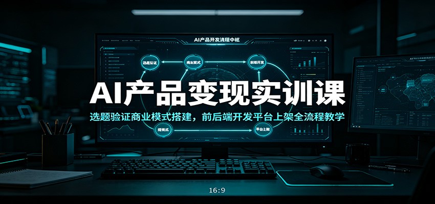 AI产品变现实训课:选题验证商业模式搭建,前后端开发平台上架全流程教学-小艾项目网