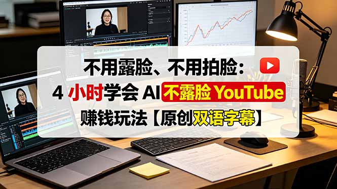 不用露脸、不用拍脸:4 小时学会 AI 不露脸 YouTube 赚钱玩法【原创双语字幕】-小艾项目网