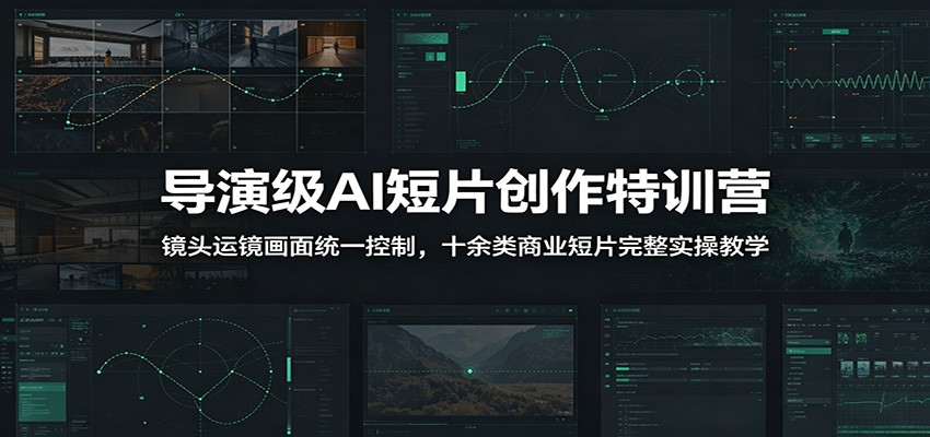 导演级AI短片创作特训营：镜头运镜画面统一控制，十余类商业短片完整实操教学(更新)-小艾项目网