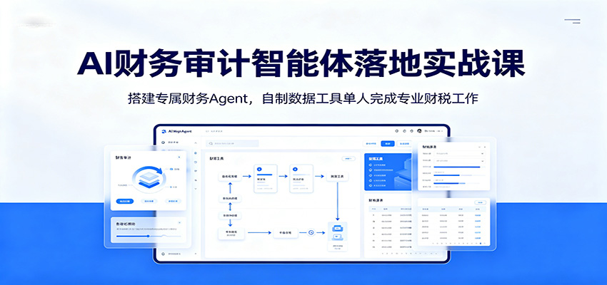 AI财务审计智能体落地实战课：搭建专属财务Agent，自制数据工具单人完成专业财税工作-小艾项目网