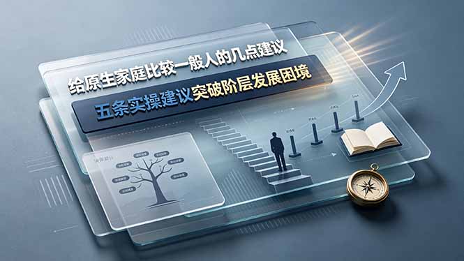 付费文章:给原生家庭比较一般人的几点建议,五条实操建议突破阶层发展困境-小艾项目网