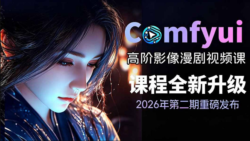 2026新版ComfyUI漫剧动画全流程实战课，0基础入门到进阶全流程动态漫，轻松实现流量变现-小艾项目网