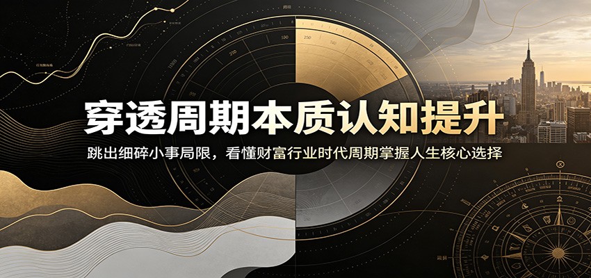 穿透周期本质认知提升:跳出细碎小事局限,看懂财富行业时代周期掌握人生核心选择-小艾项目网