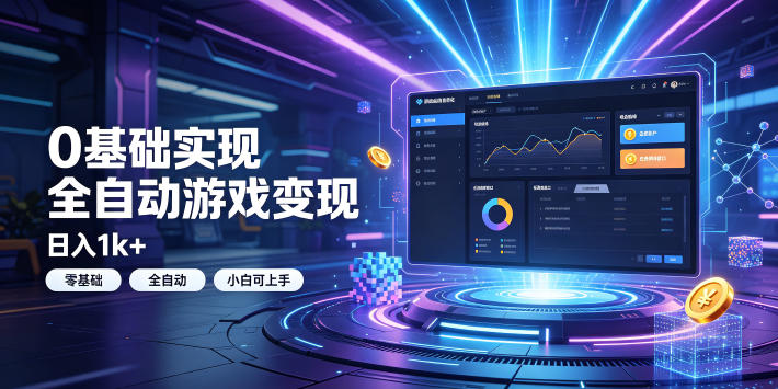 0基础实现全自动游戏变现，日入1k+，小白直接上手搞钱！【揭秘】-小艾项目网