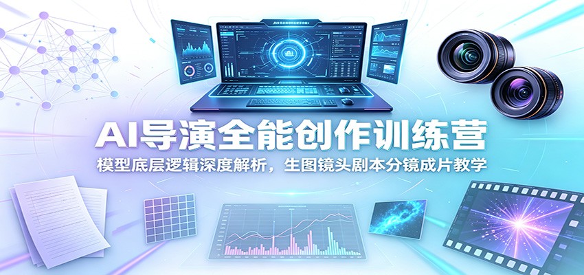AI导演全能创作训练营：模型底层逻辑深度解析，生图镜头剧本分镜成片教学-副业网创