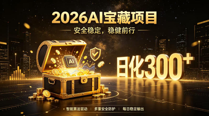 2026AI安全掘金项目，日化稳定300+，无需人为干预操作，当天见收益，操作简单【揭秘】-小艾项目网