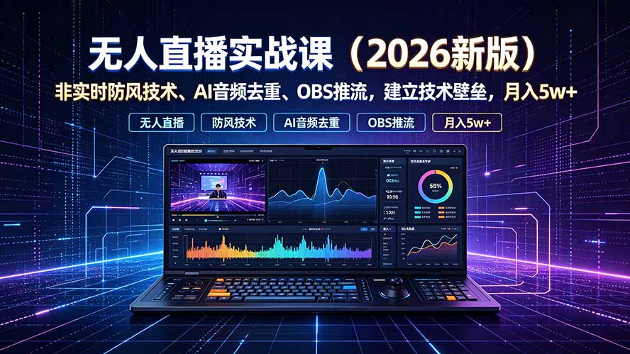 无人直播实战课(更新7月-小艾项目网