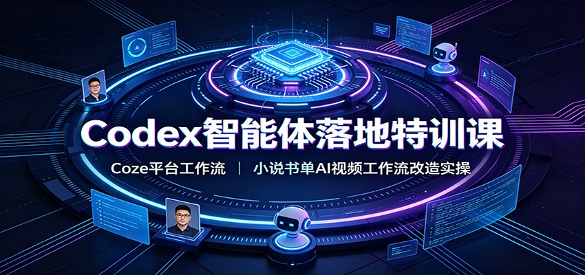Codex智能体落地特训课：Coze平台工作流，小说书单AI视频工作流改造实操-小艾项目网